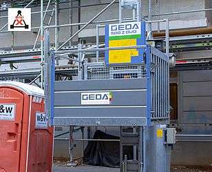 Građevinski lift GEDA za transport ljudi i materijala